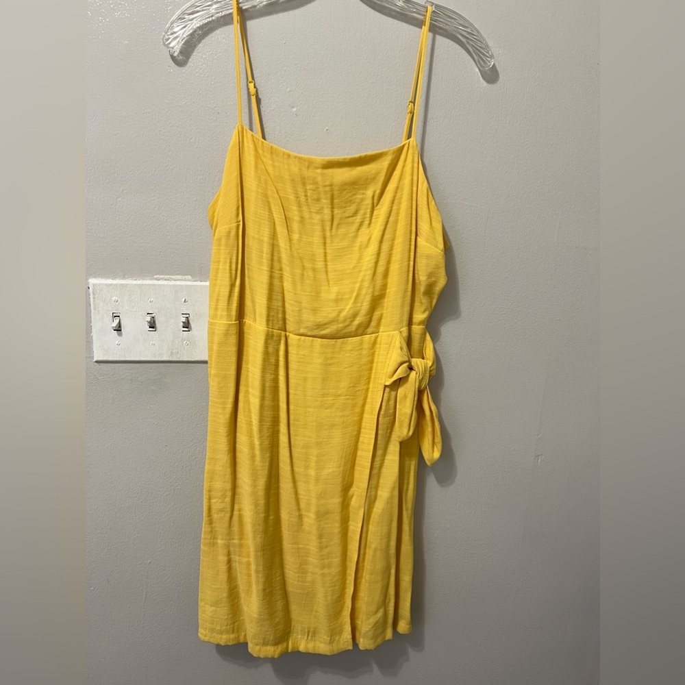 Nine West Yellow Mini Wrap Dress